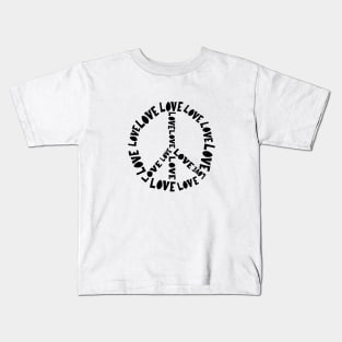 Love and Peace Kids T-Shirt